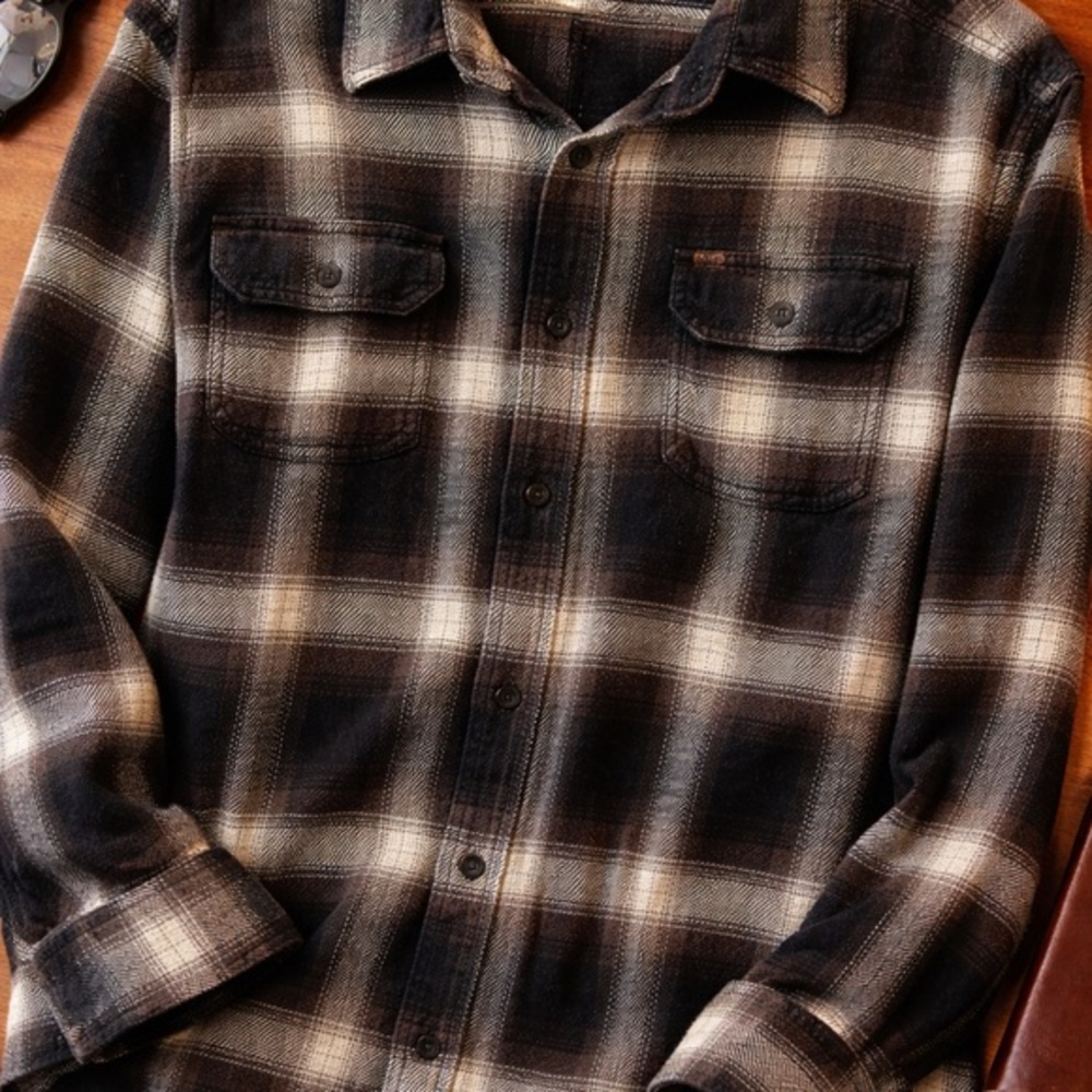 Orvis Heavy Flannel Shirt Men’s XL Plaid Button Down
